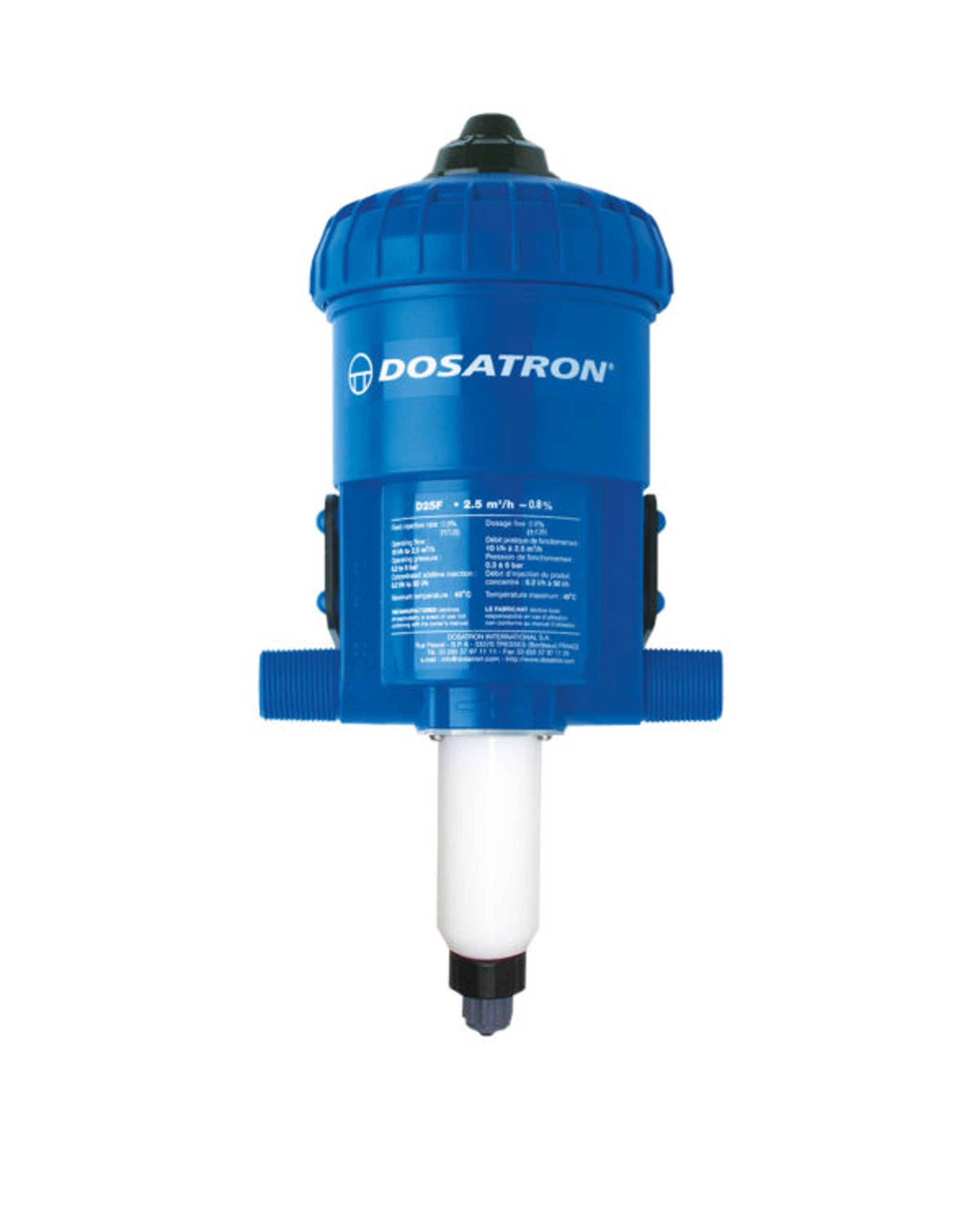 Dosatron D25F1 water-powered injector, 11 GPM 3/4 in fixed 1:100 - product photo