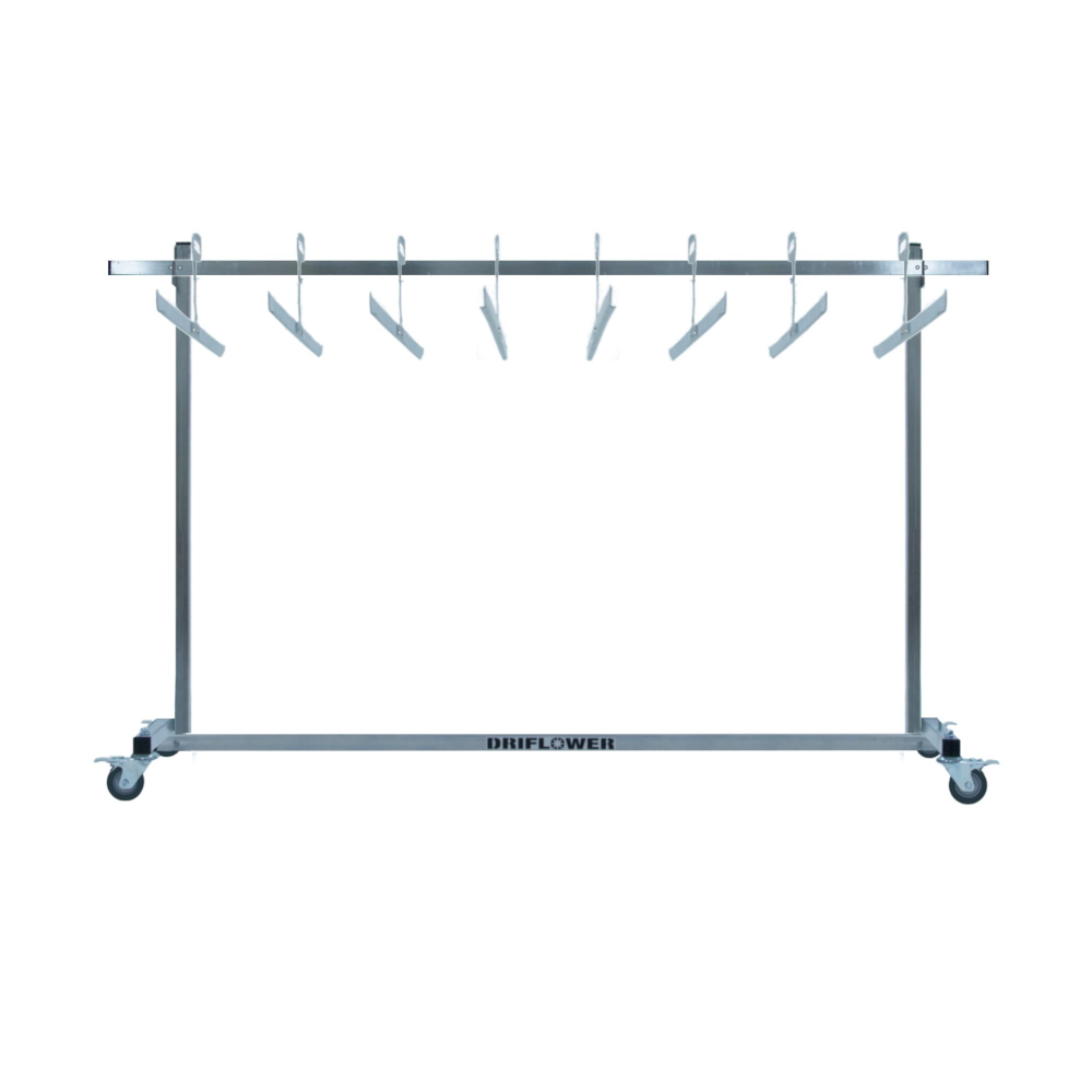 DRIFLOWER ROLLING HARVEST RACK - “Full-Length” Rolling Harvest Rack w/ Removable Stick