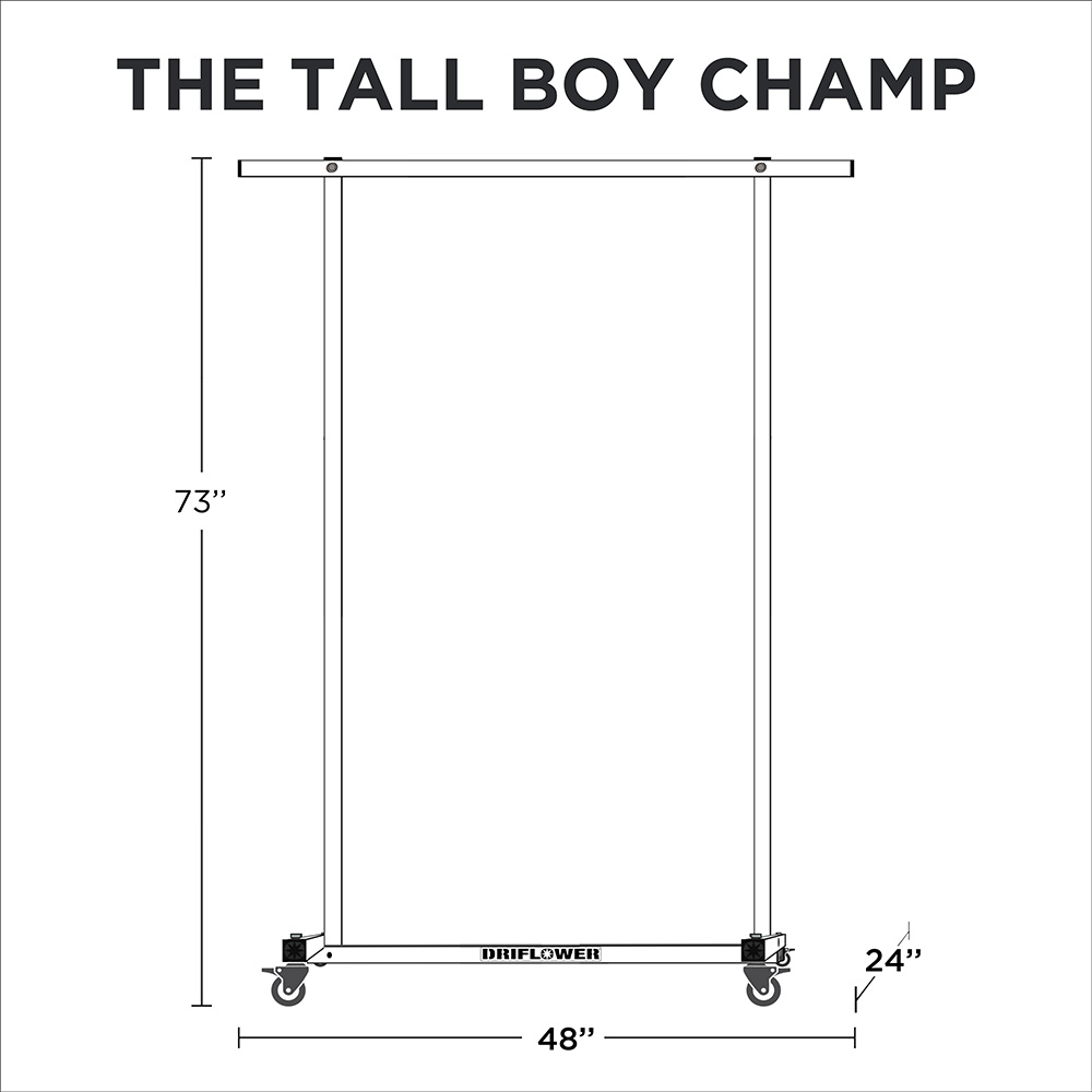 DRIFLOWER TALL BOY CHAMP - ”Whole Plant” Rolling Harvest Rack