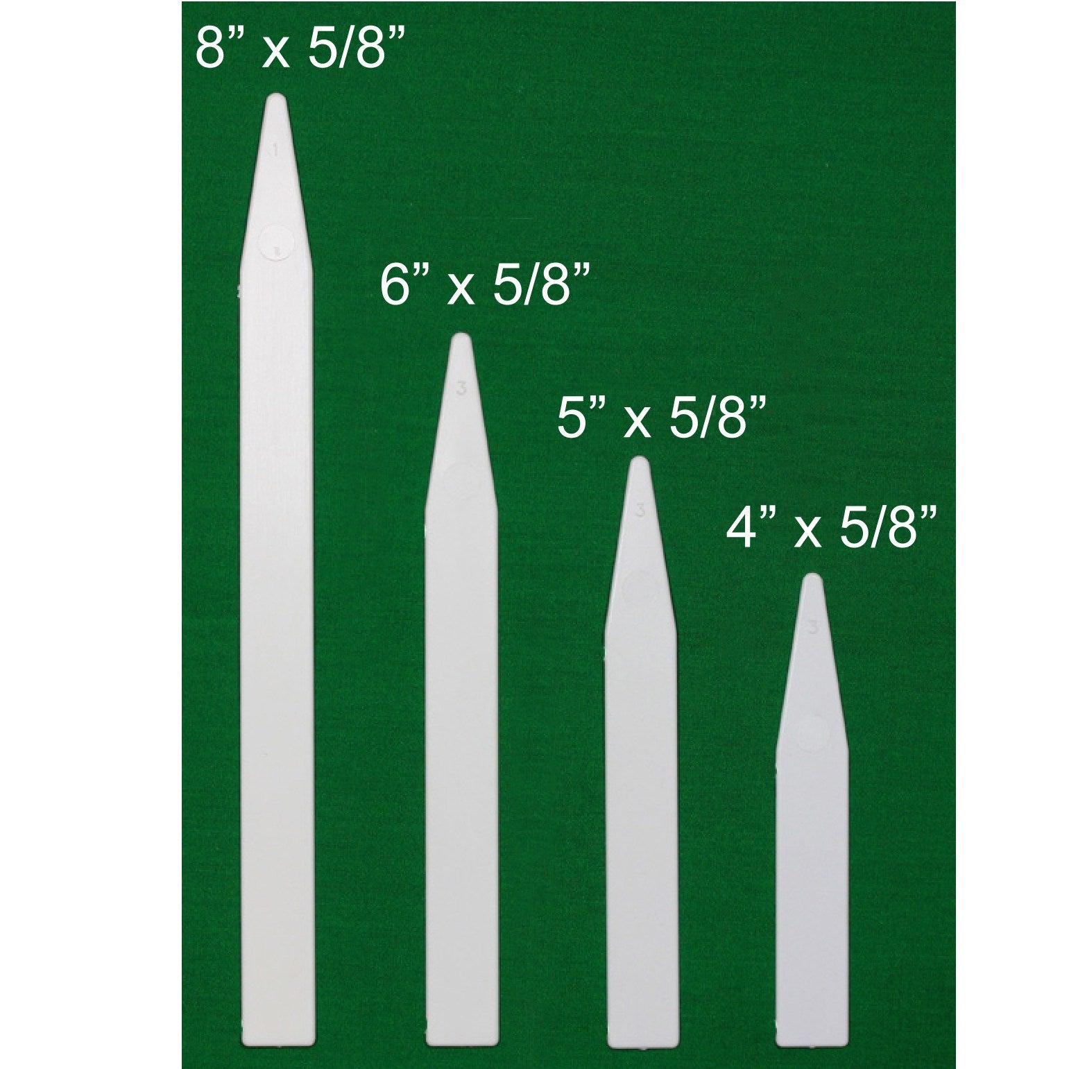 DPI 1000/6" Molded Plastic Labels White