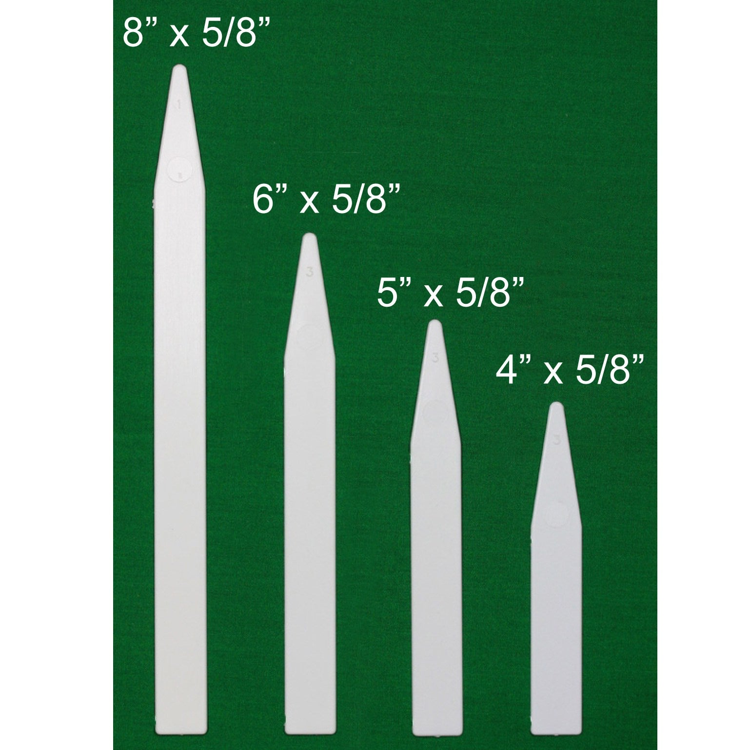 DPI 500/8" Molded Plastic Labels White