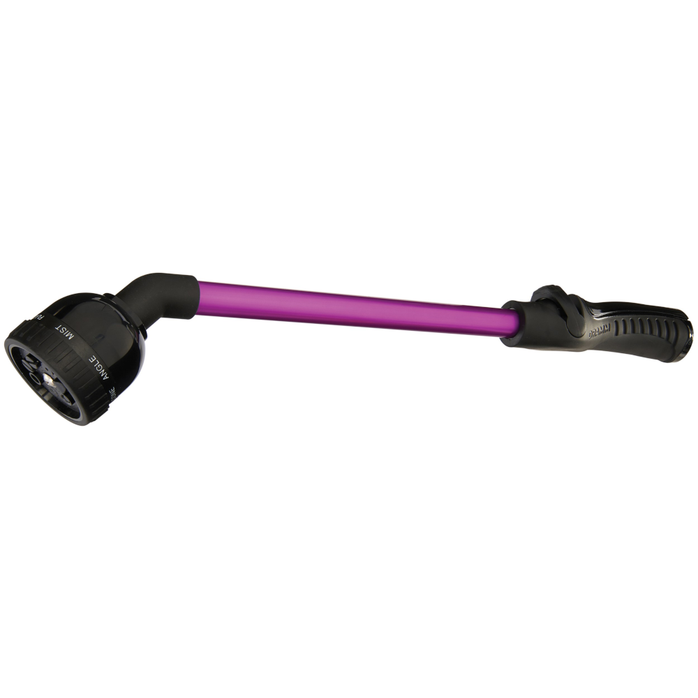 Dramm RainSelect™ One Touch™ Rain Wand™ - 16in - Berry - Thumb Control - 9-Pattern Nozzle - From Mist to Stream & Everything In-Between