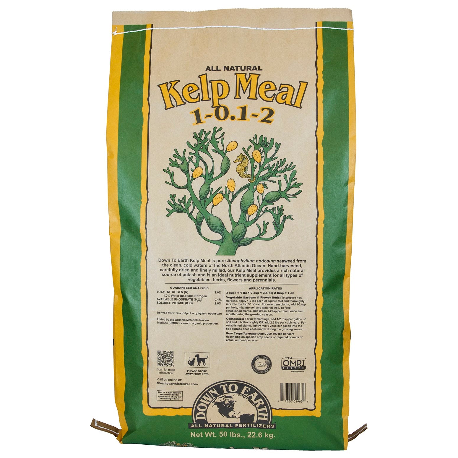 Down to Earth 50# Kelp Meal 1-0.1-2 OMRI (40/PL)