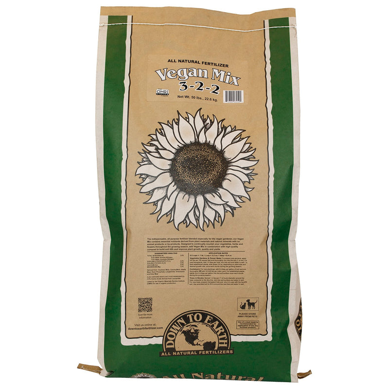 Down to Earth 50# Vegan Mix 3-2-2 OMRI (40/PL)