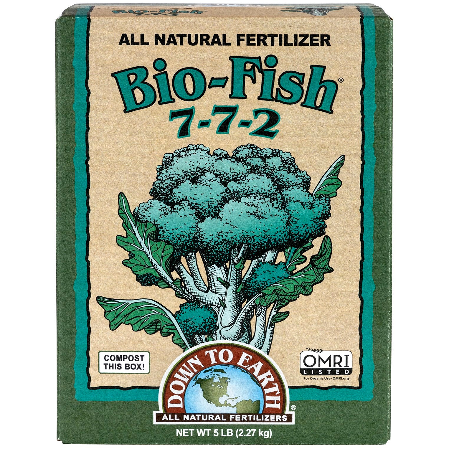 Down to Earth 5# Bio Fish 7-7-2 OMRI