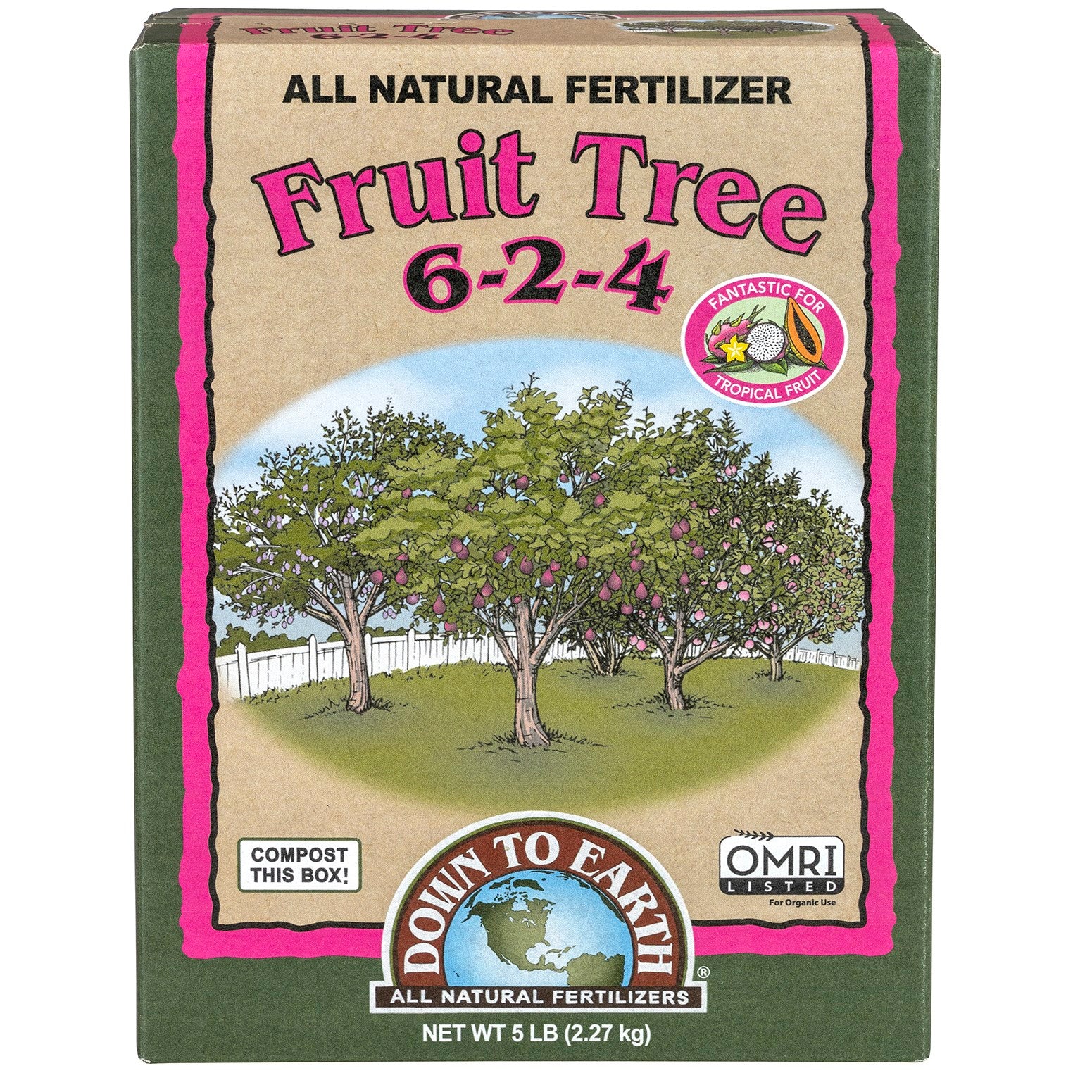Down to Earth 5# Fruit Tree 6-2-4 OMRI