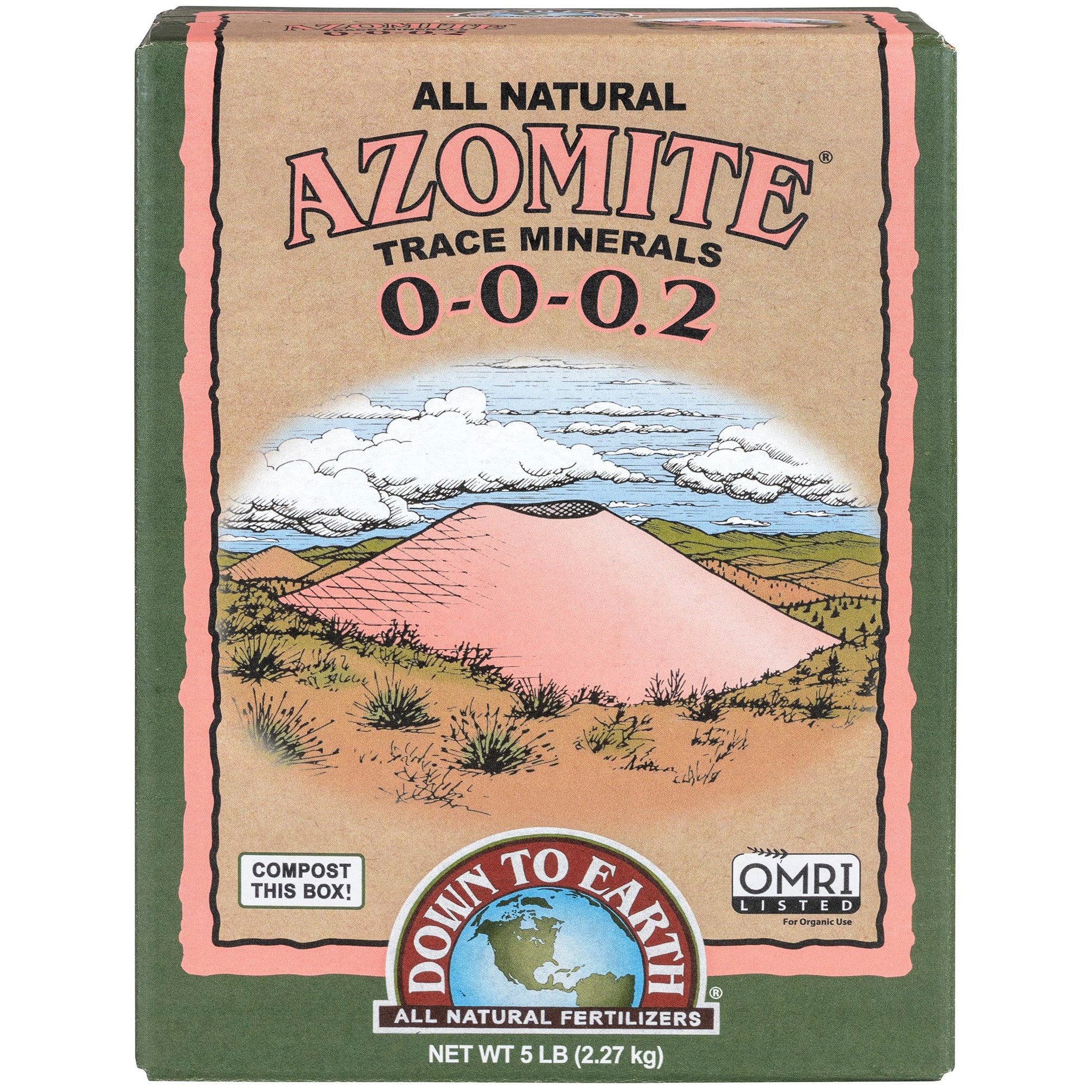 Down to Earth 5# Azomite Sr Powder OMRI