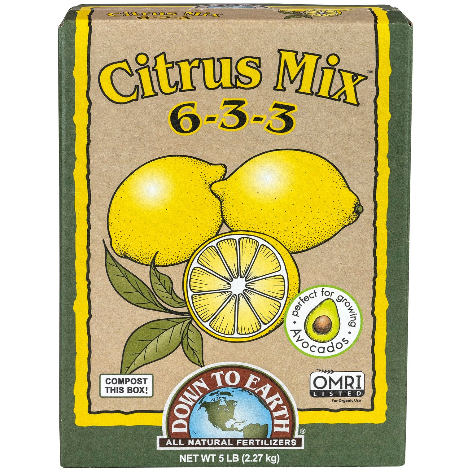 Down to Earth 5# Citrus Mix 6-3-3 OMRI