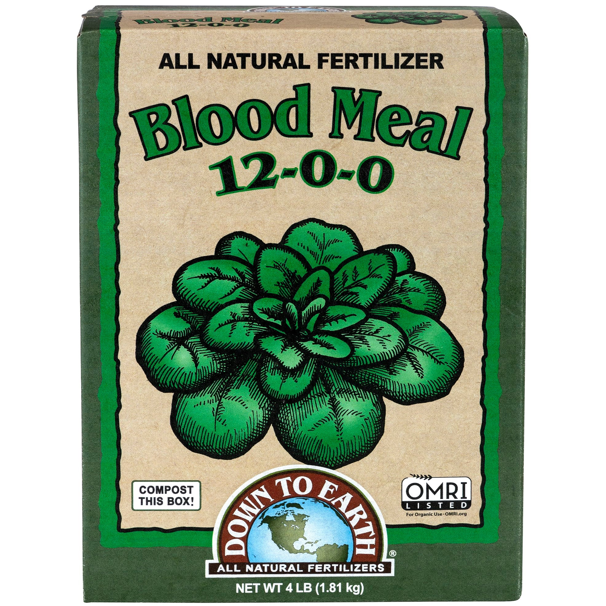 Down To Earth 4# Blood Meal 12-0-0