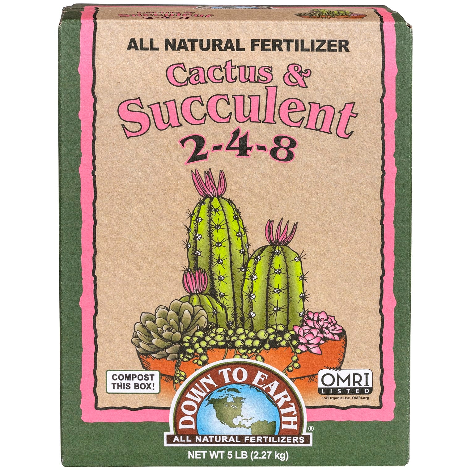 Down to Earth 5# Cactus Mix 2-4-8 OMRI