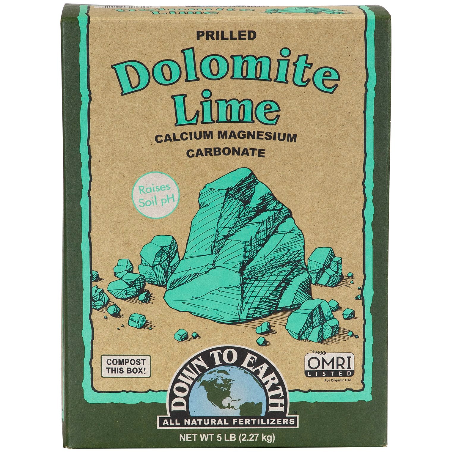 Down to Earth 5# Dolomite Lime OMRI