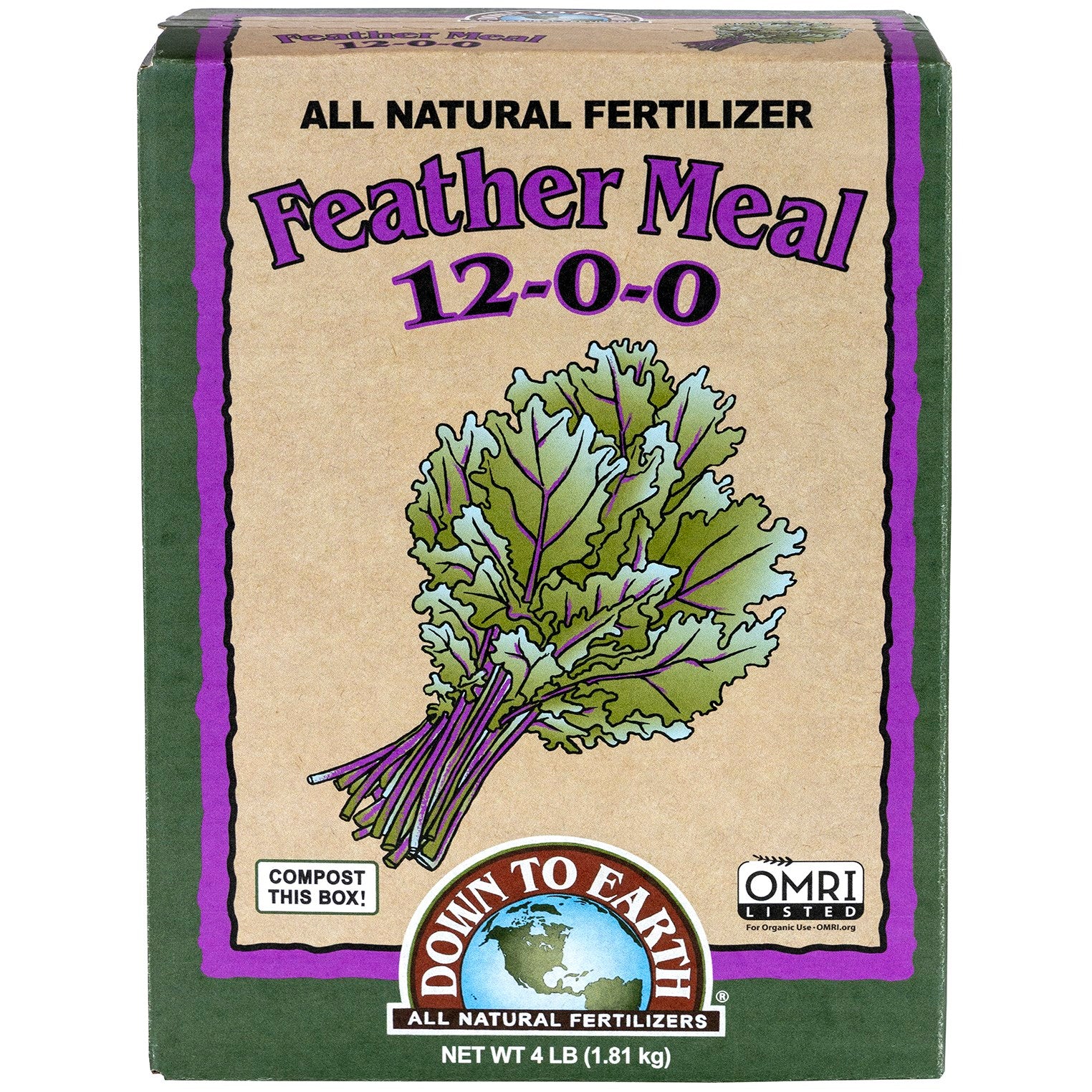 Down To Earth 4# Feather Meal 12-0-0