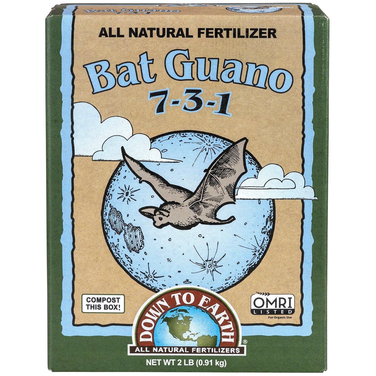 Down to Earth 2# Bat Guano 7-3-1 OMRI