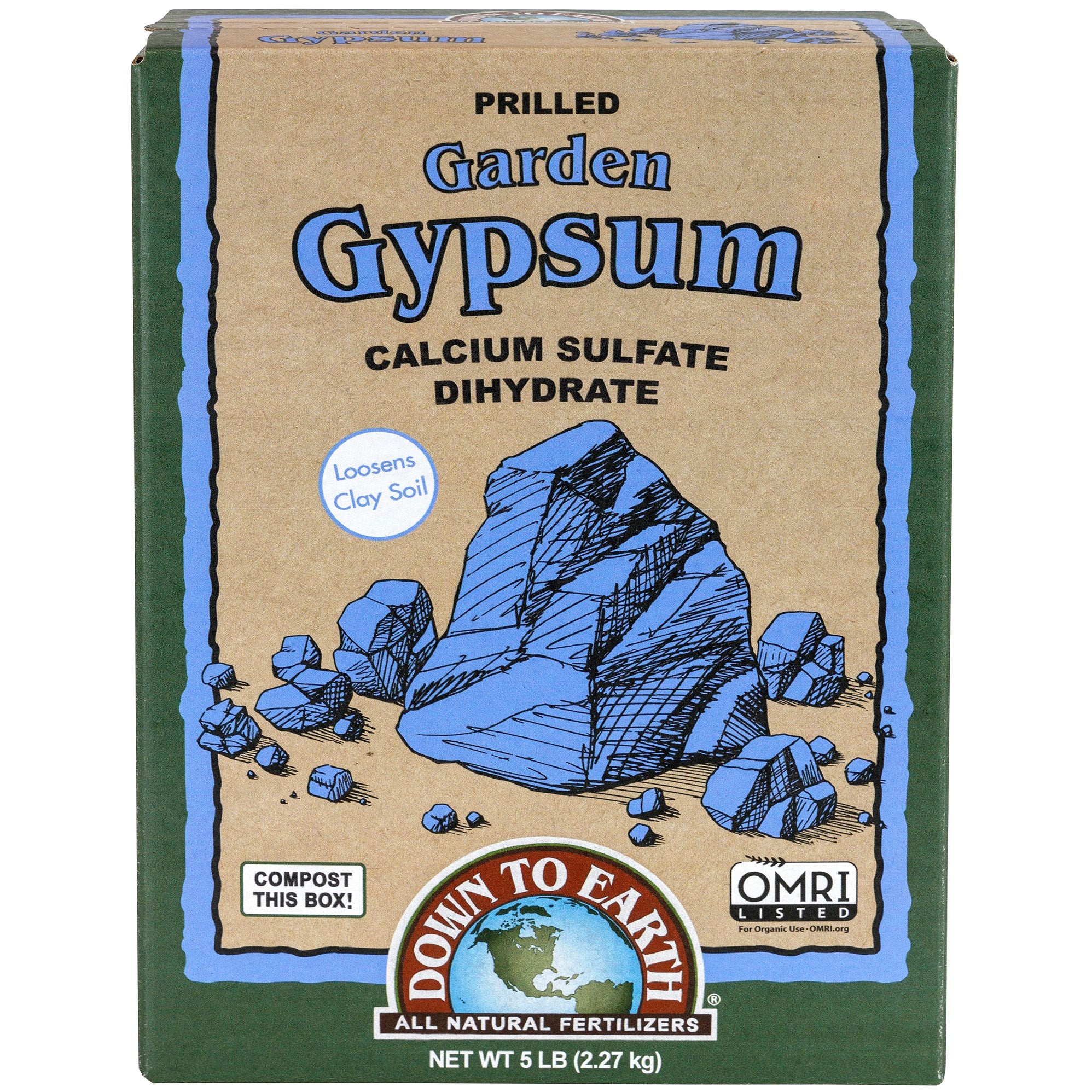 Down to Earth 5# Garden Gypsum OMRI
