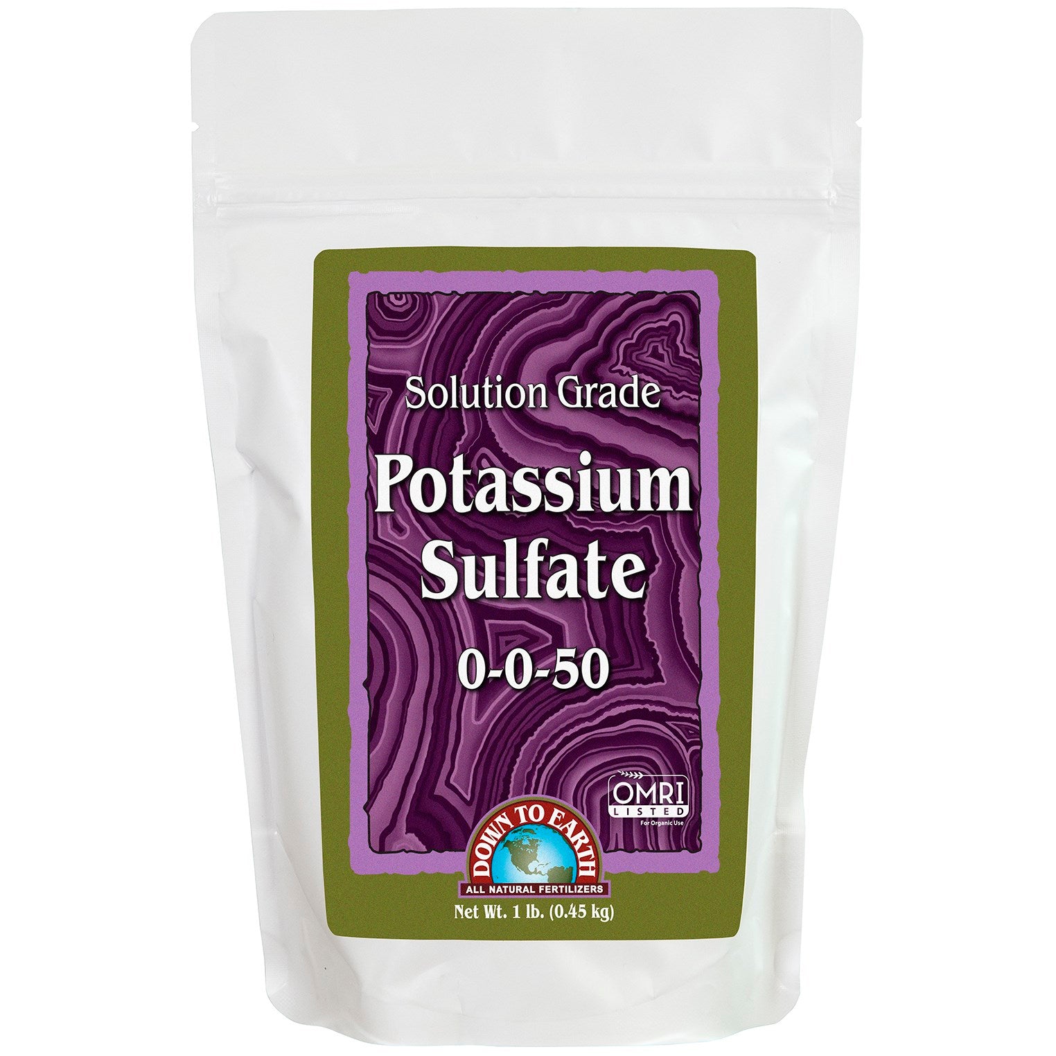 Down to Earth 1# Solution Grade Potass Sulfate 0-0-50 OMRI