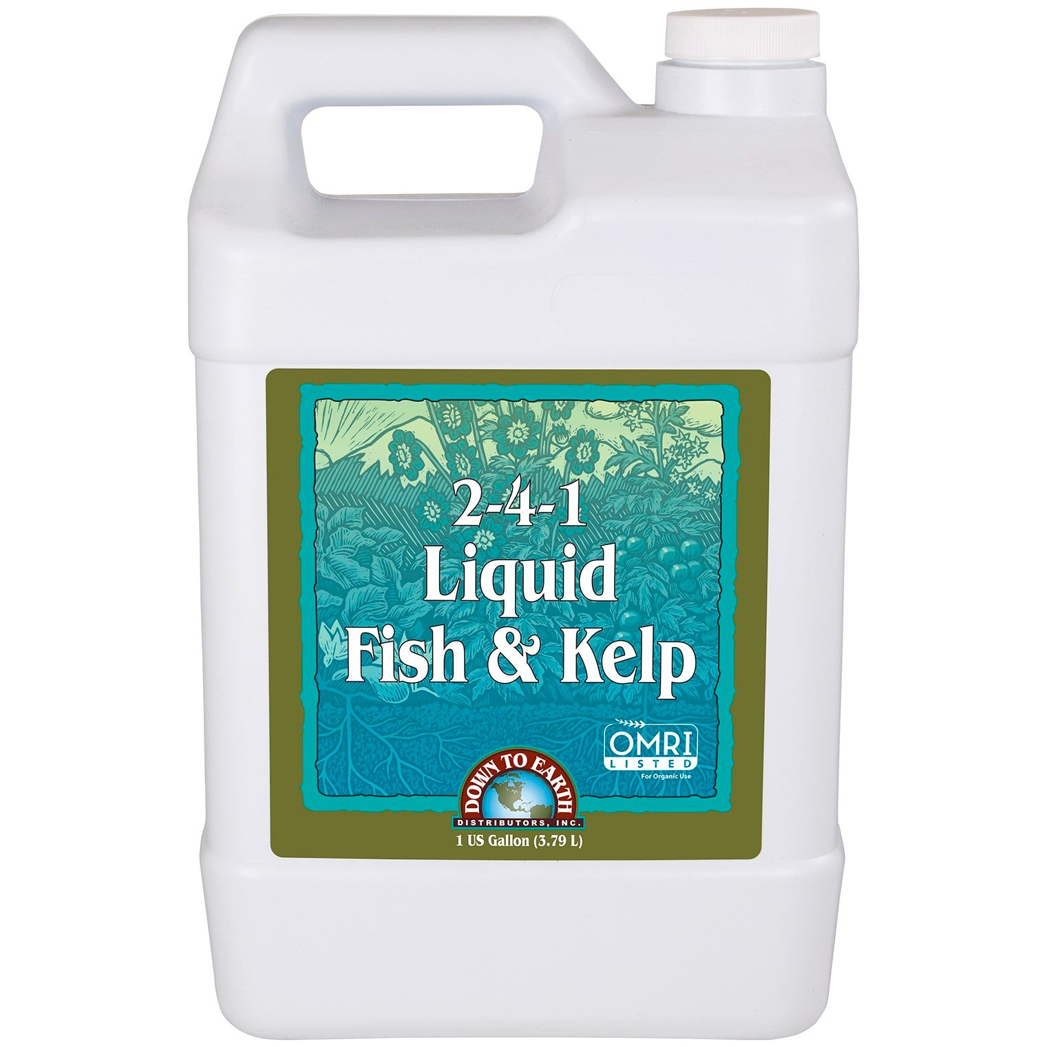 Down to Earth 1gal Liquid Fish & Kelp 2-4-1 OMRI