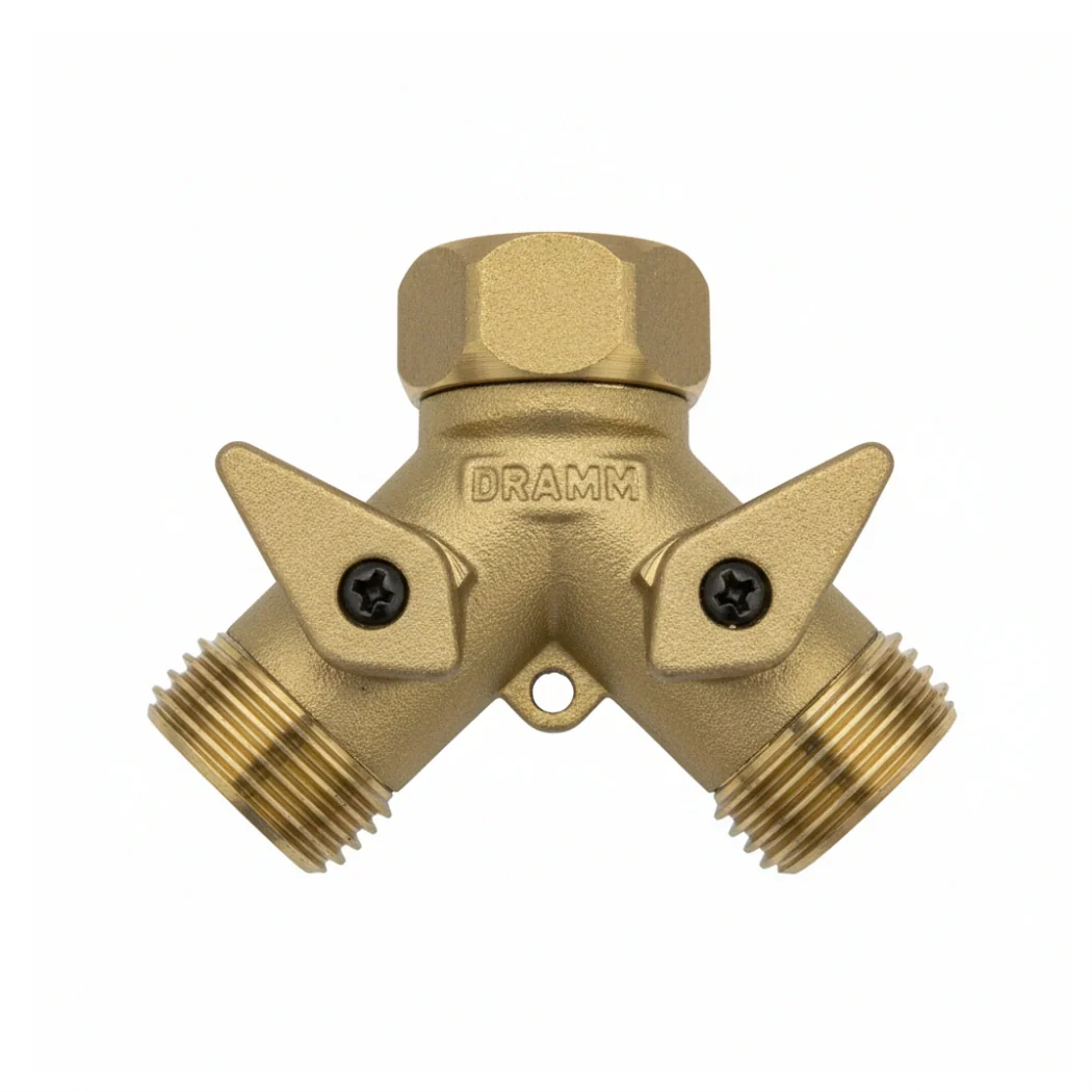 Dramm - Brass Twin Shut Off Valve