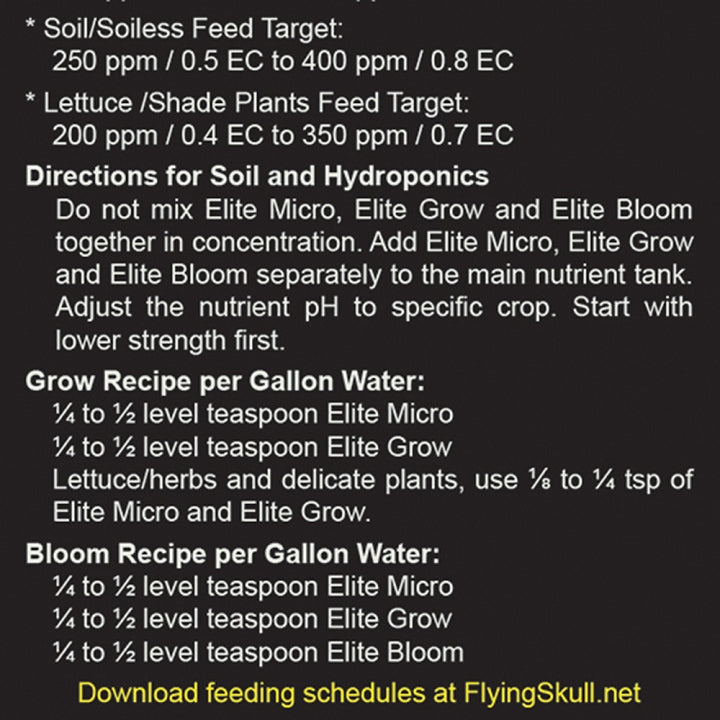 Elite Grow Plant Nutrients