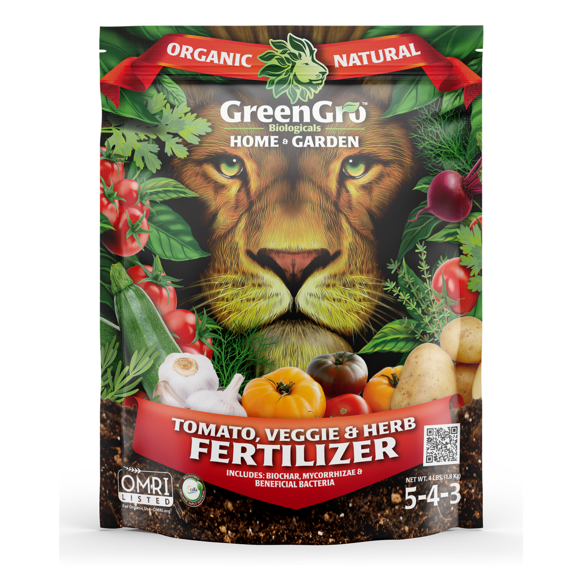 GreenGro Biologicals 10lb Home & Garden Tomato, Veggie & Herb Fertilizer