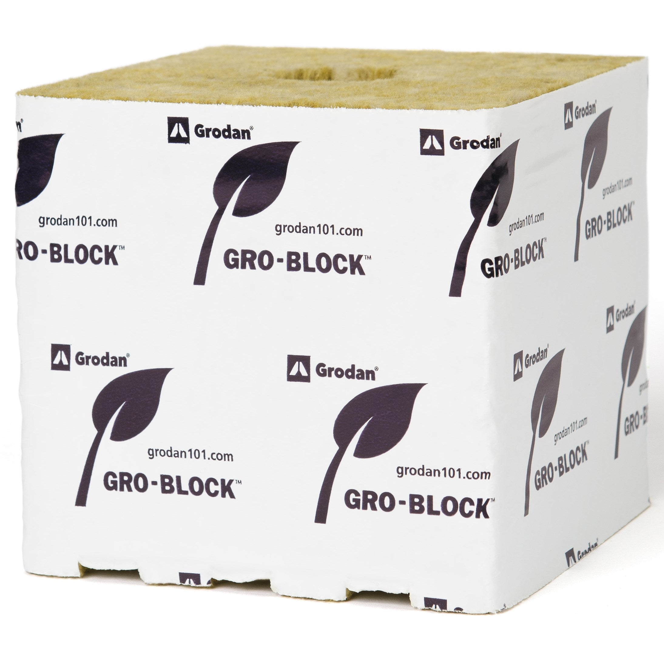 Grodan Gro-Block Improved Hugo (6x6x6) w/Hole - Loose On Pallet (512/ Pallet)