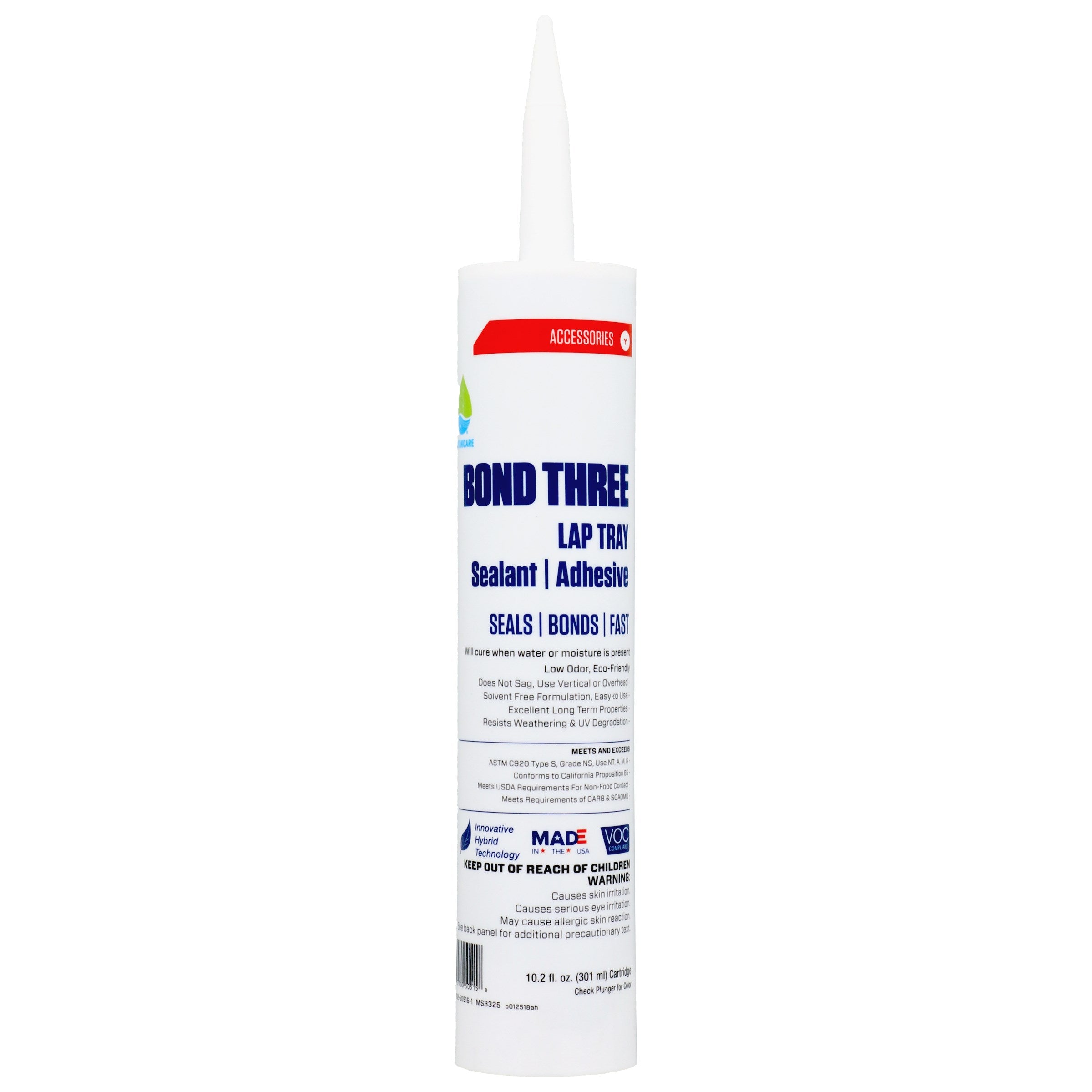 Botanicare 10.2oz BOND THREE Tray Sealant / Adhesive Black (24/CS)