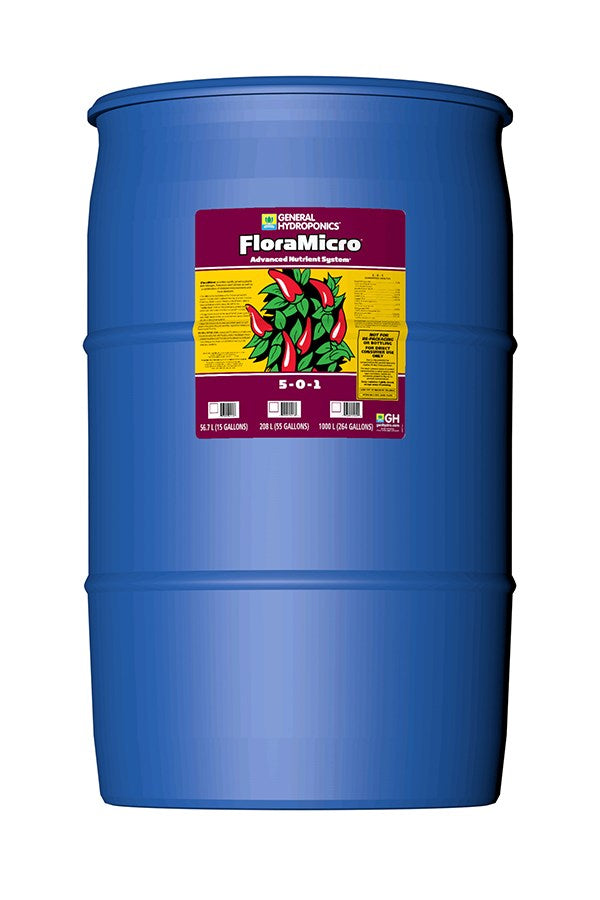 General Hydroponics 55gal FloraMicro 5-0-1 (4/PL)
