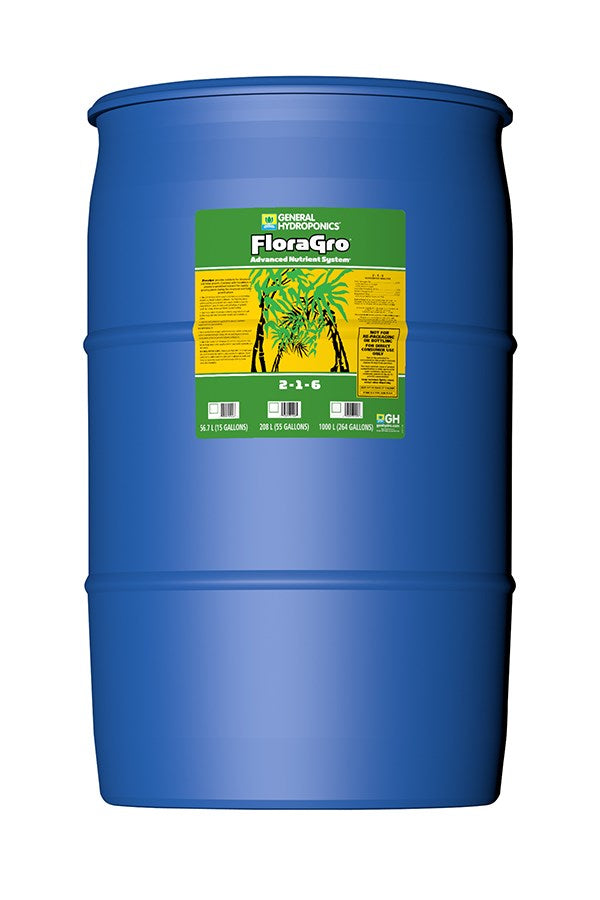 General Hydroponics 55gal FloraGro 2-1-6 (4/PL)