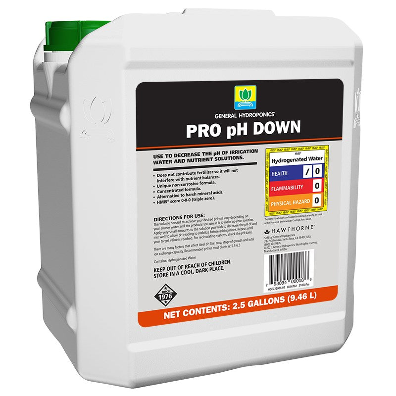 General Hydroponics 2.5gal PRO pH Down (2/CS)