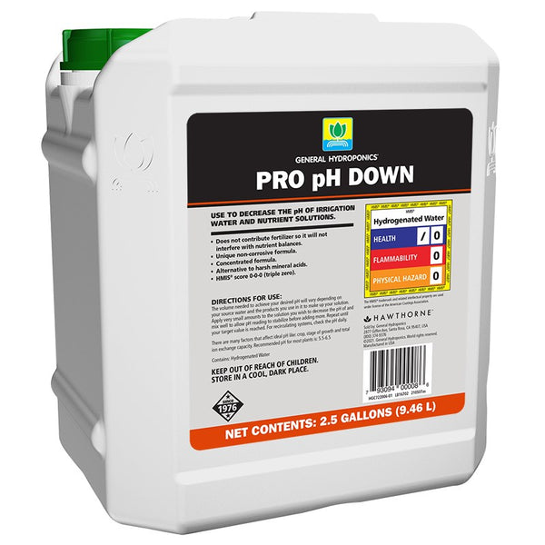 General Hydroponics 2.5gal PRO pH Down (2/CS)