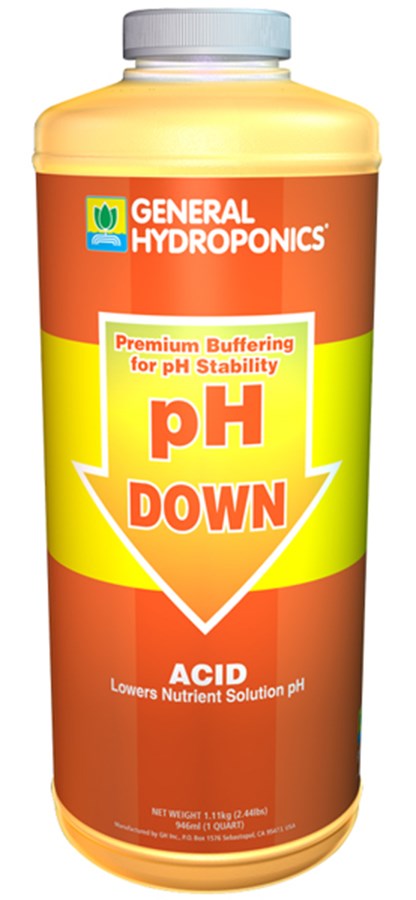 General Hydroponics 32oz pH Down Liquid (12/CS)