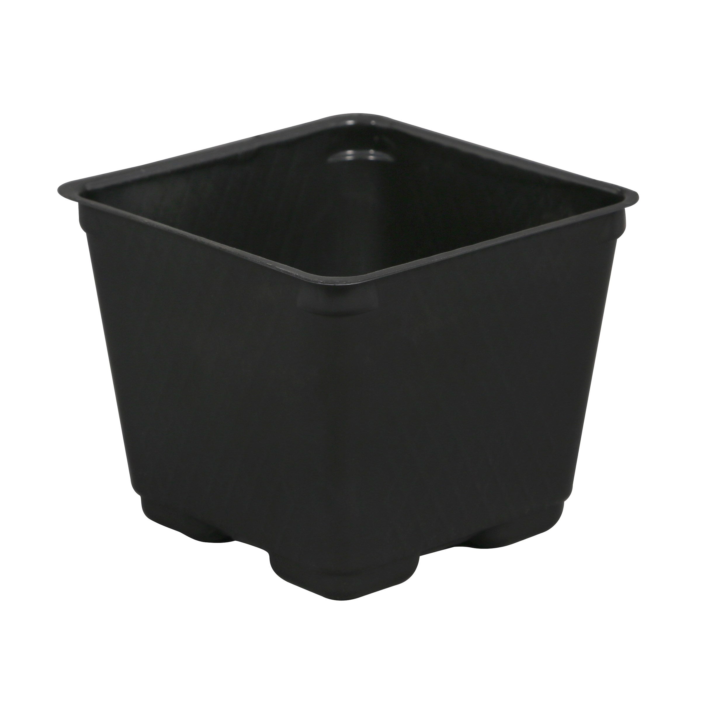 Gro Pro 4in Square Plastic Pot Black (880/CS)