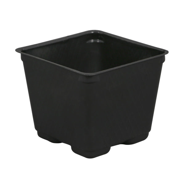 Gro Pro 4in Square Plastic Pot Black (880/CS)