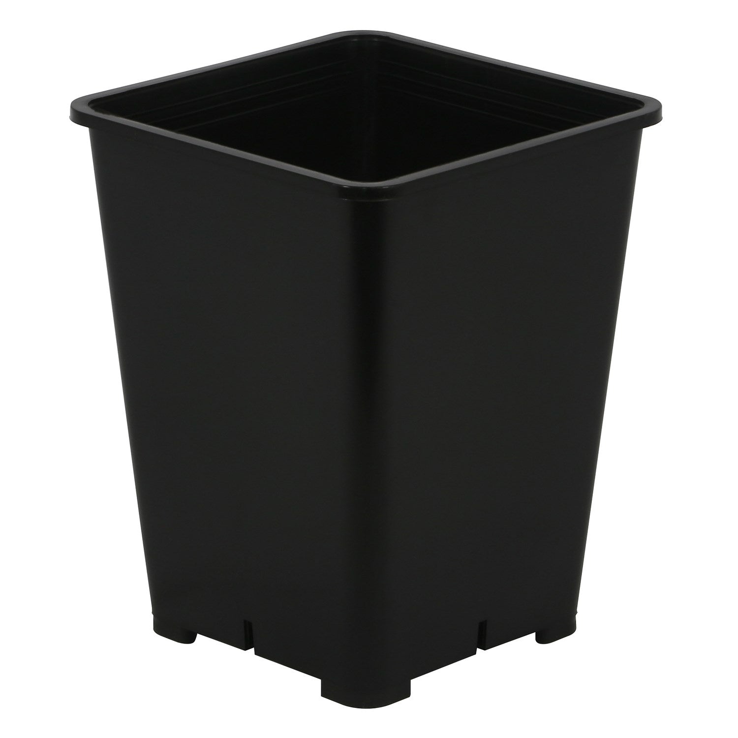 Gro Pro 6in x 6in x 8in Premium Square Pot Black (100/CS)