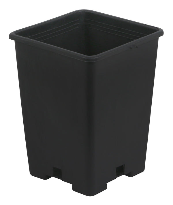 Gro Pro 5 x 5 x 7 in Square Plastic Pot Black (4480/PL)