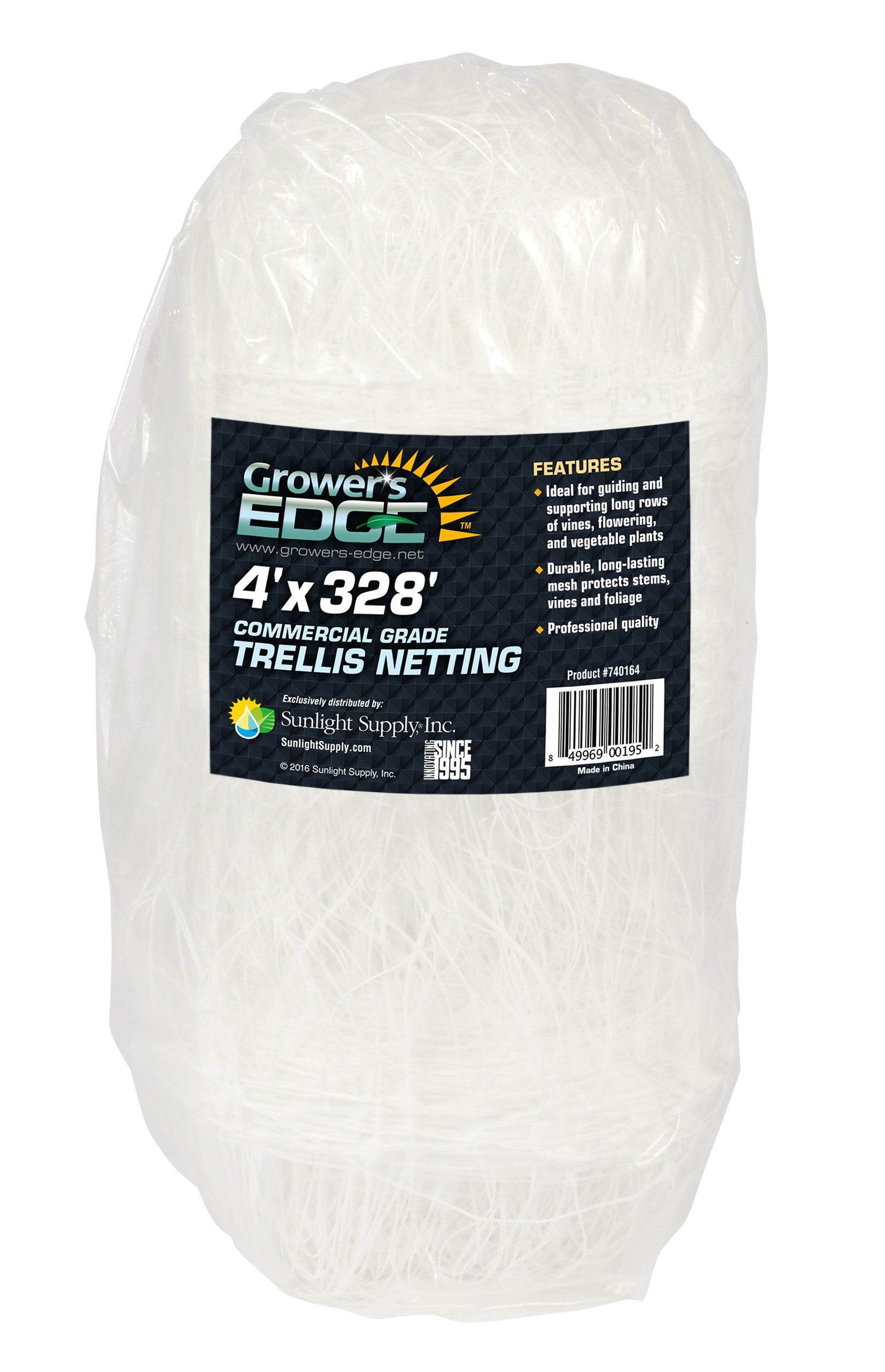 Grower's Edge 4ft x 328ft Commercial Grade Trellis Netting (6/CS)