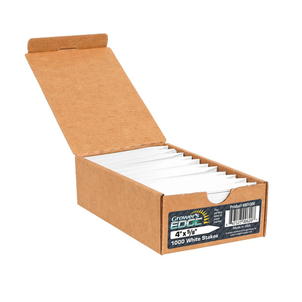Grower's Edge 1000pc Box Plant Stake Labels White (20/CS)