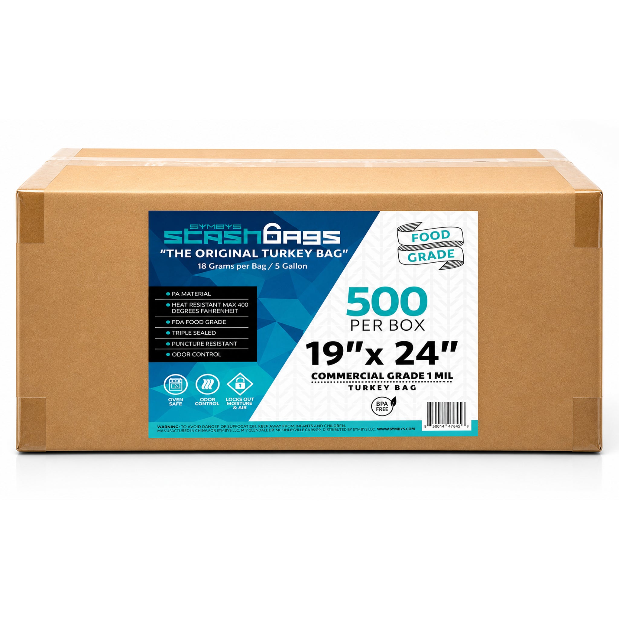 SYMBYS StashBags PA nylon turkey bag 19 in x 24 in 500 pack