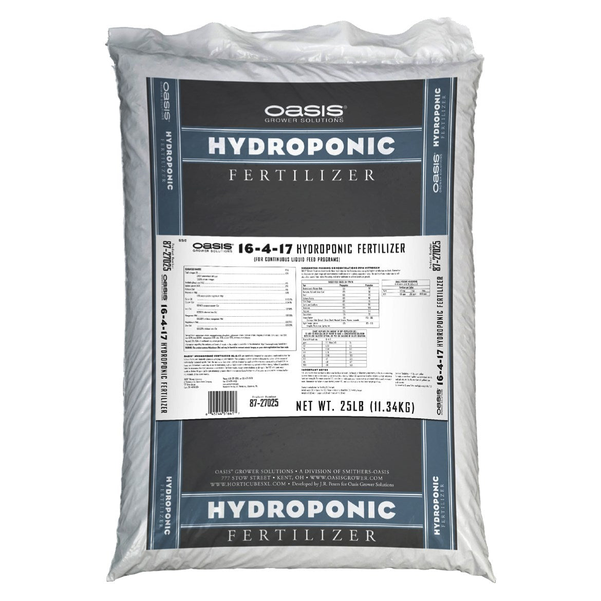 Jacks Prof Oasis Hydroponic 16-4-17 25Lb (80/Pl)