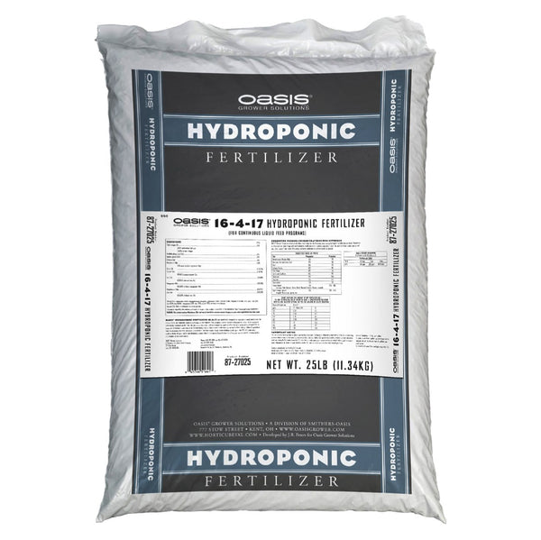 Jacks Prof Oasis Hydroponic 16-4-17 25Lb (80/Pl)