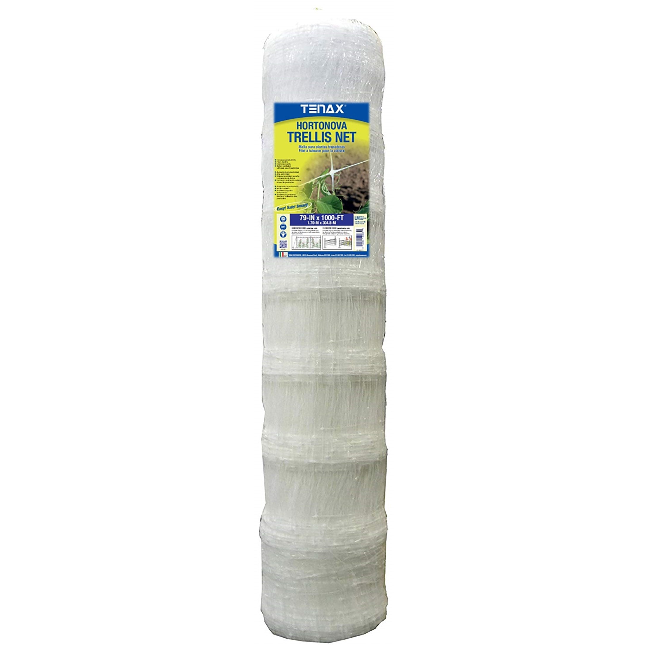 Tenax 79"x500'  Plant Trellis Net Hortonova 5.9"x6.7" Mesh