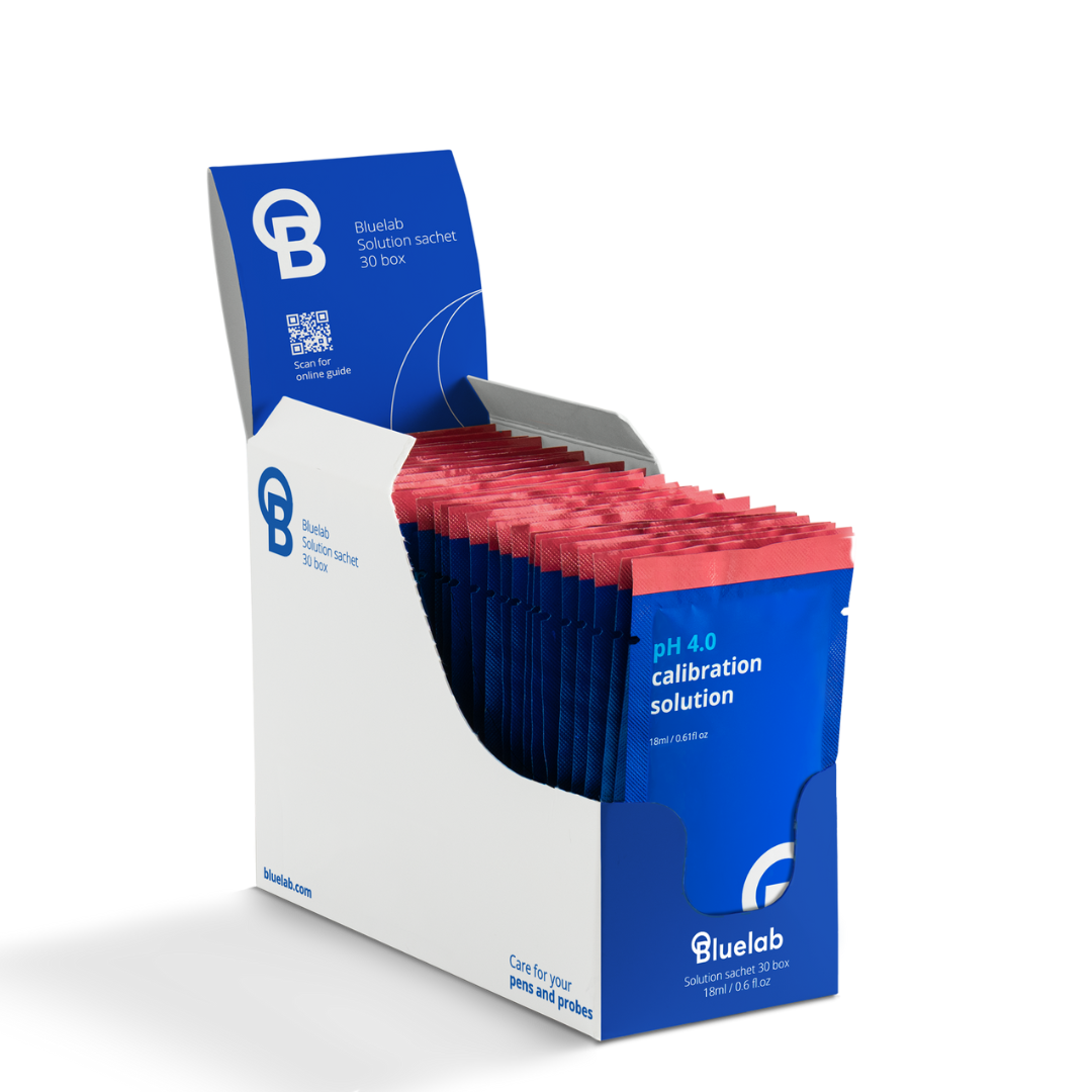 Bluelab Solution Sachet 30 Box - pH 4.0 Calibration Solution
