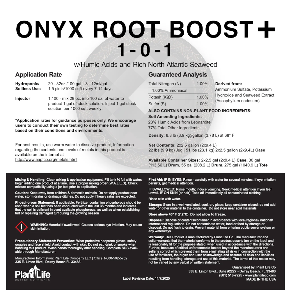Plant Life - Onyx Root Boost + 1-0-1