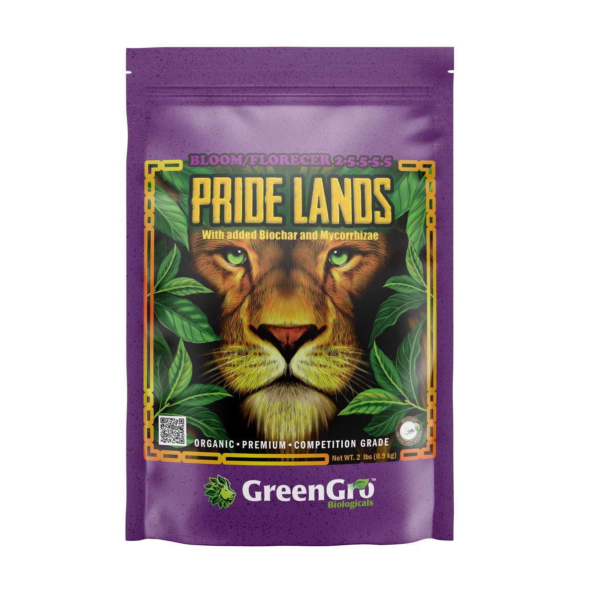 GreenGro Pride Lands Bloom 2 lb bag, front of package