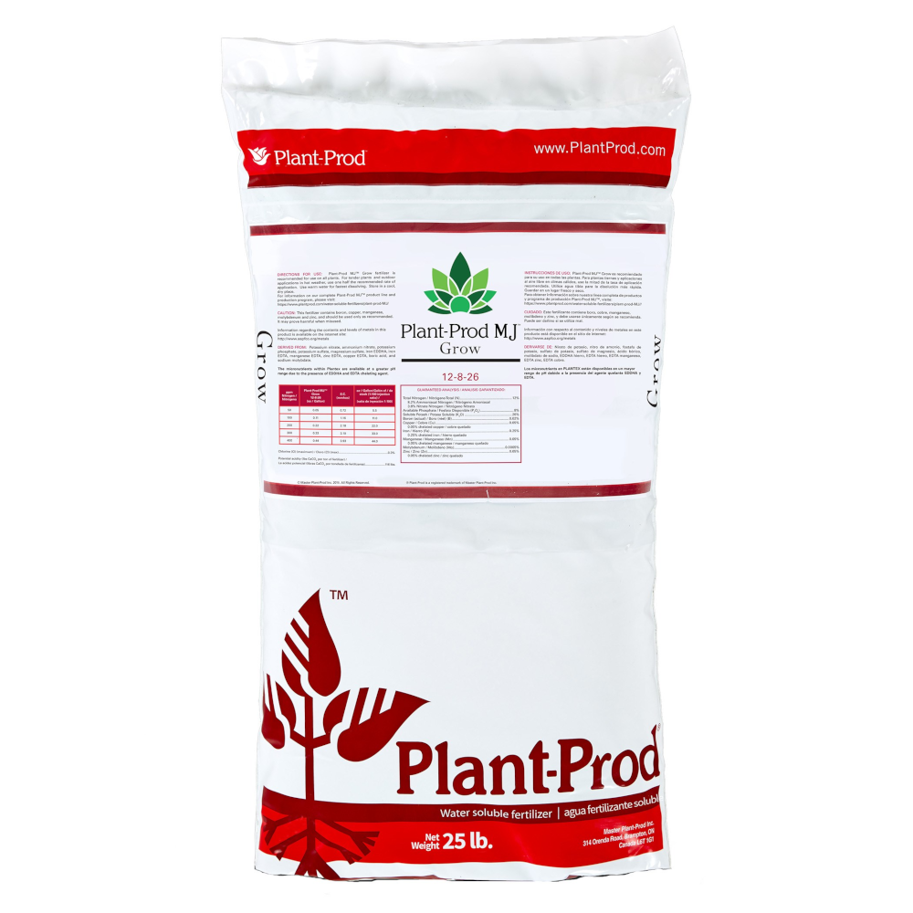Plant-Prod MJ™ Grow Fertilizer 12-8-26 - 25lb