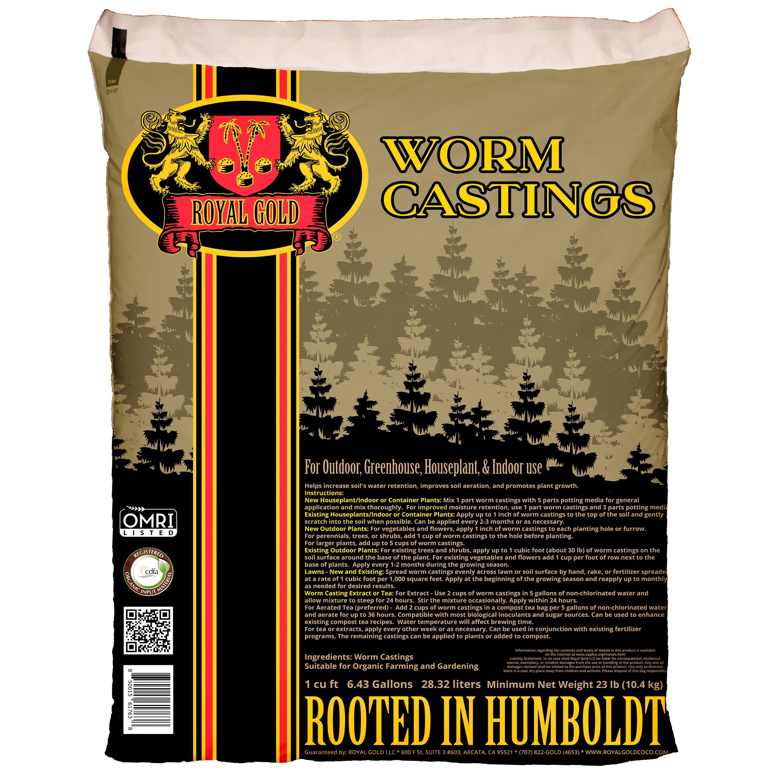 Royal Gold 1cf Worm Castings (60/PL)