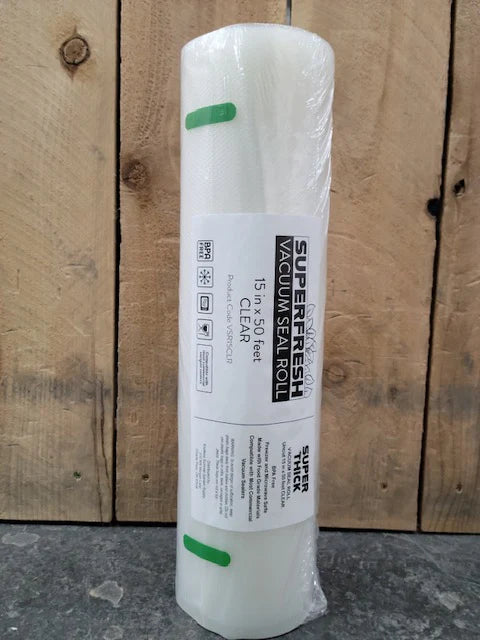 Super Fresh 15" x 50' 4.5mil Vacuum Seal Roll Clear 15/CS