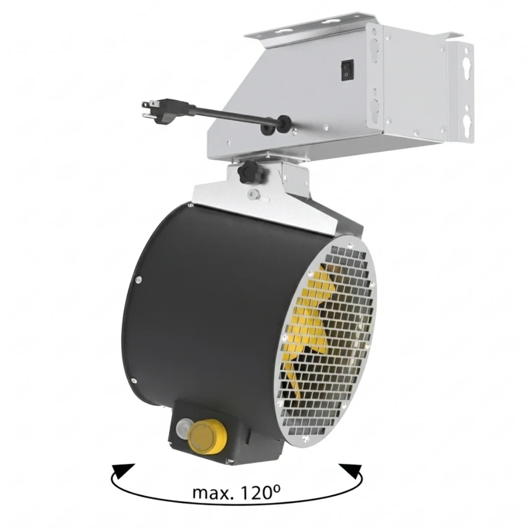 Ceiling mounted, 120 degree sweep