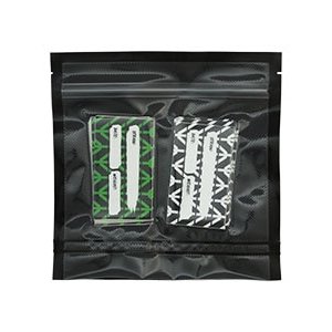 SYMBYS StashBags sticker labels 3.5 in x 2 in green and white 50 pack