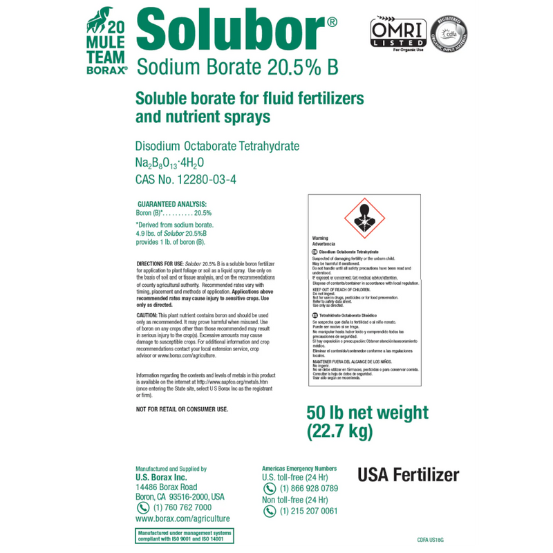 SOLUBOR 20.5% Powder 50 lb