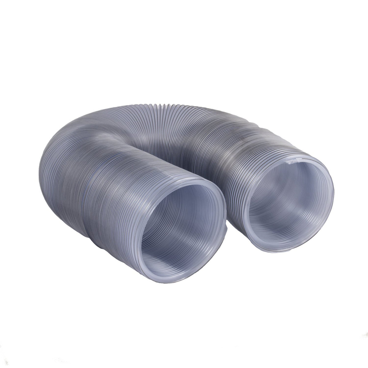 Abatement clear heavy duty PVC flex duct, 12 in x 25 ft - coiled length